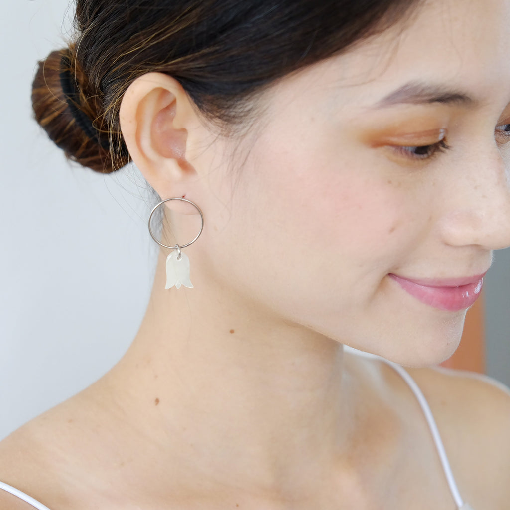 Emily Earrings in Mother of Pearl