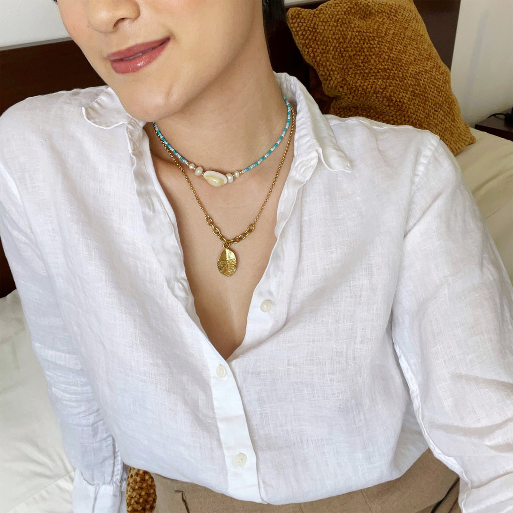 Gani Necklace in Aqua