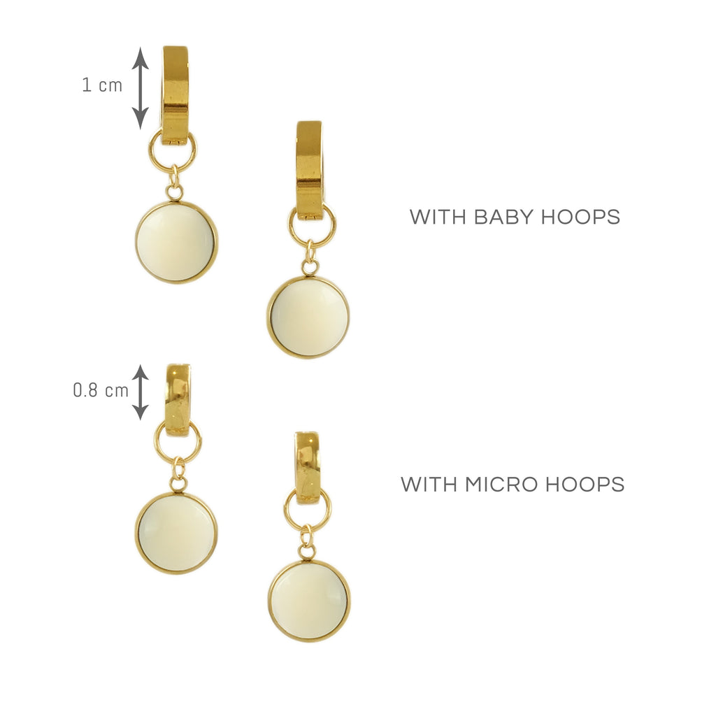 Bouton Charms in Mother of Pearl