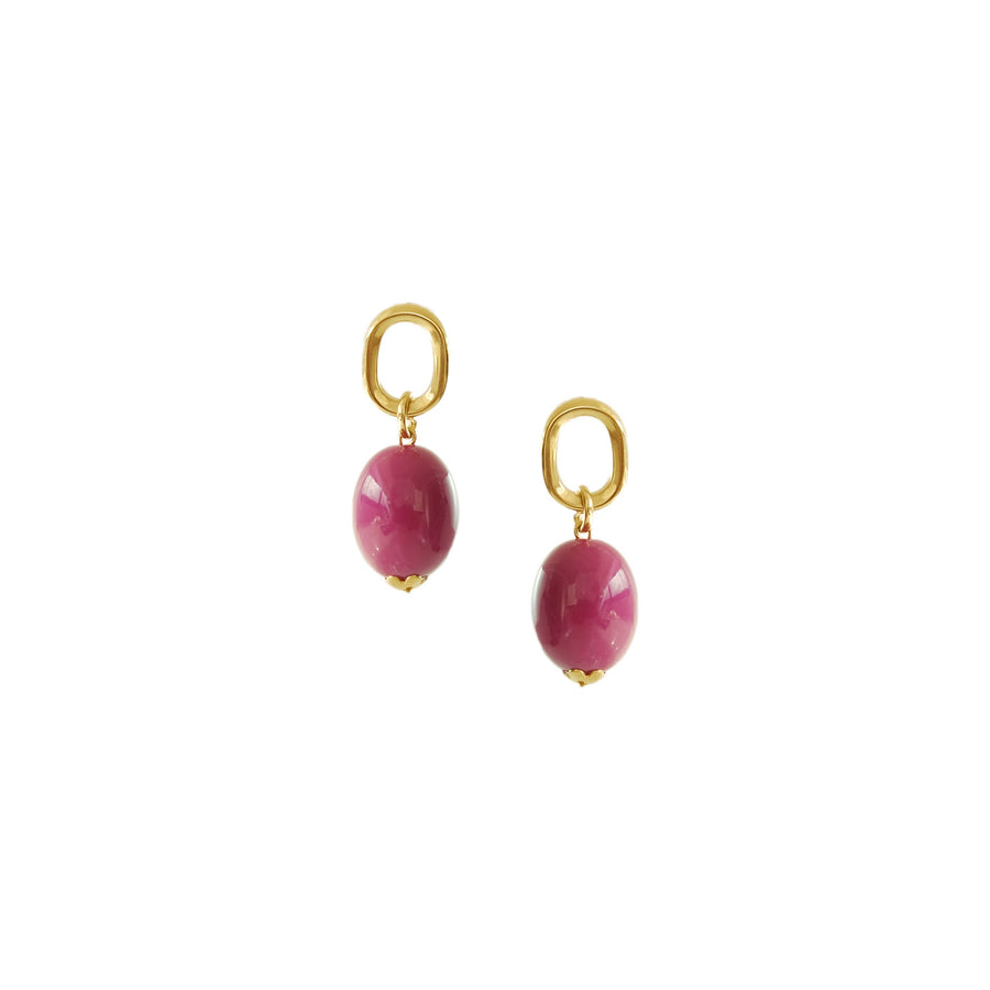 Uva Earrings in Raspberry