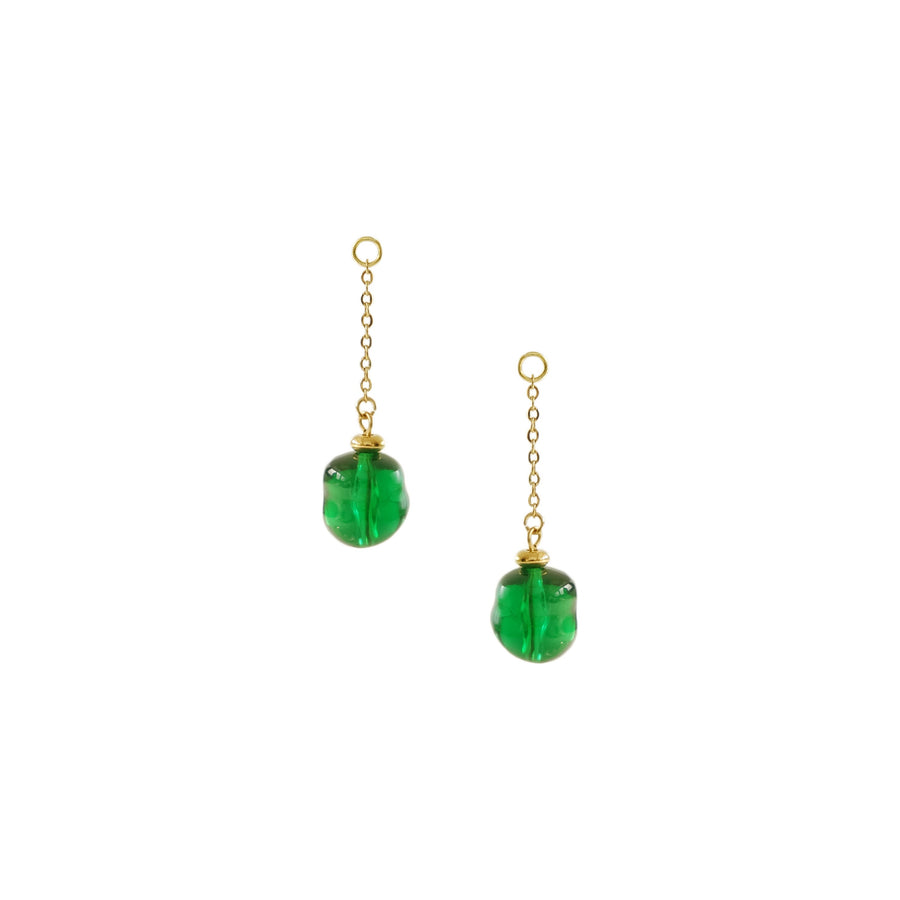 Goo Detachable Earrings in Emerald