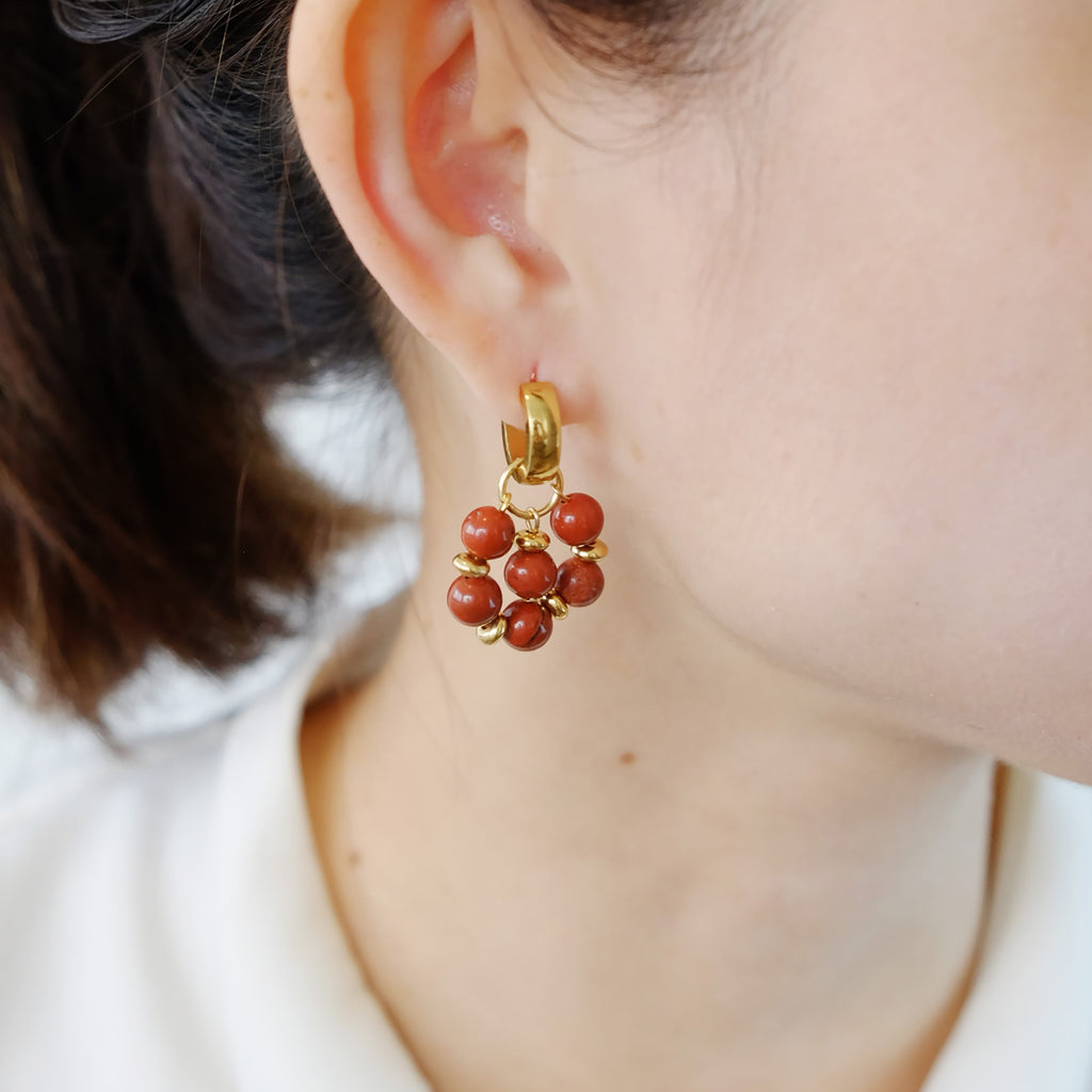 Bubble Charms in Red Jasper