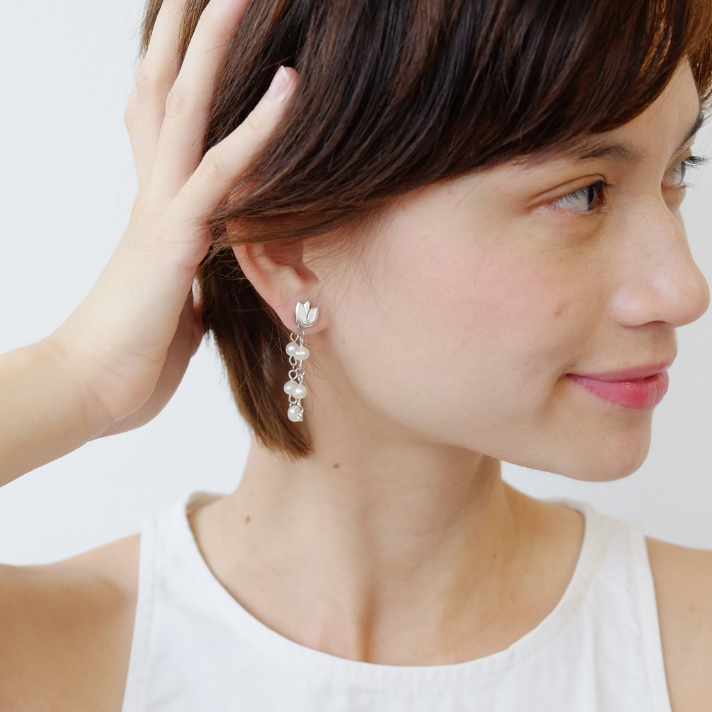 Ray Stud Earrings in Sterling Silver