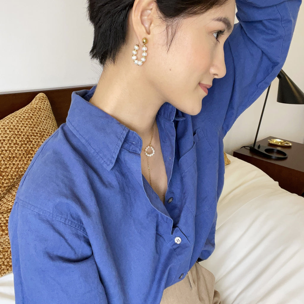 Kella Earrings in Pearl